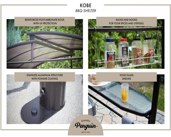 Gazebo Penguin 8x5 Kobe BBQ Shelter Kit (436586)
